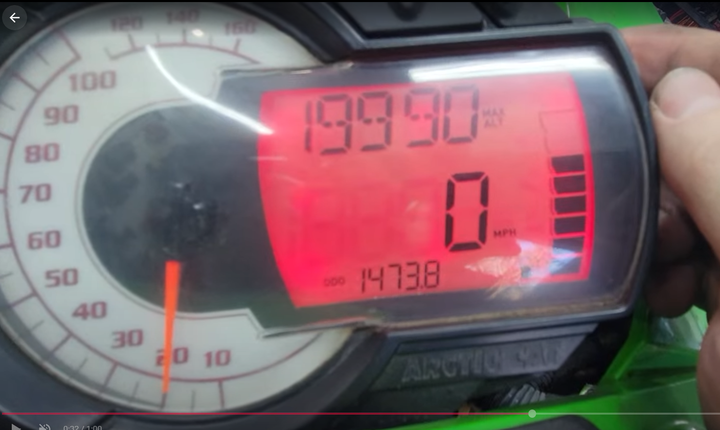 2016 Arctic Cat M8000 Gauge Speedometer Display 1473.8 MILES 0620-402; 0620-391