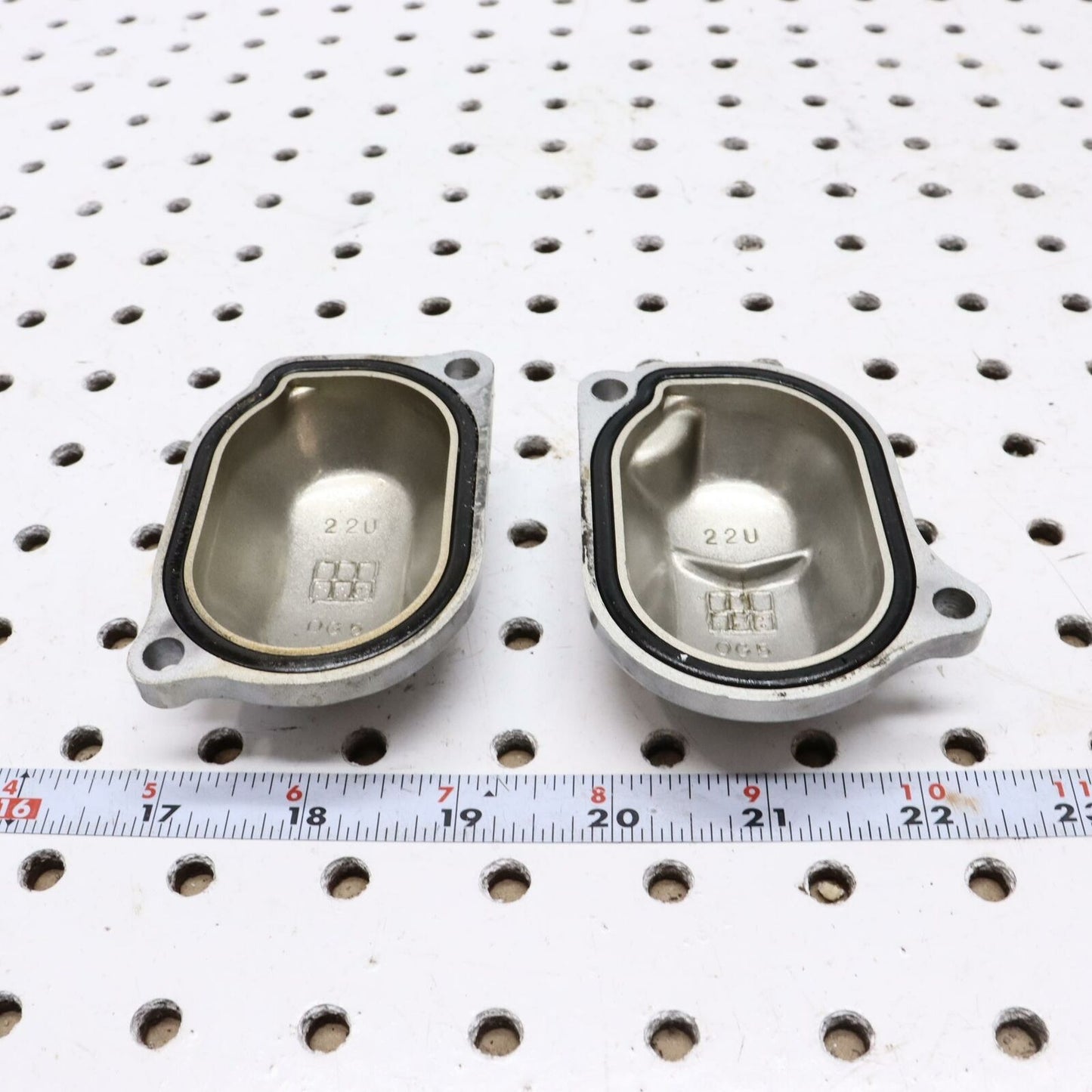 2003 YAMAHA V STAR 650 ENGINE TOP END CYLINDER HEAD COVER 22U-11186 22U-11187