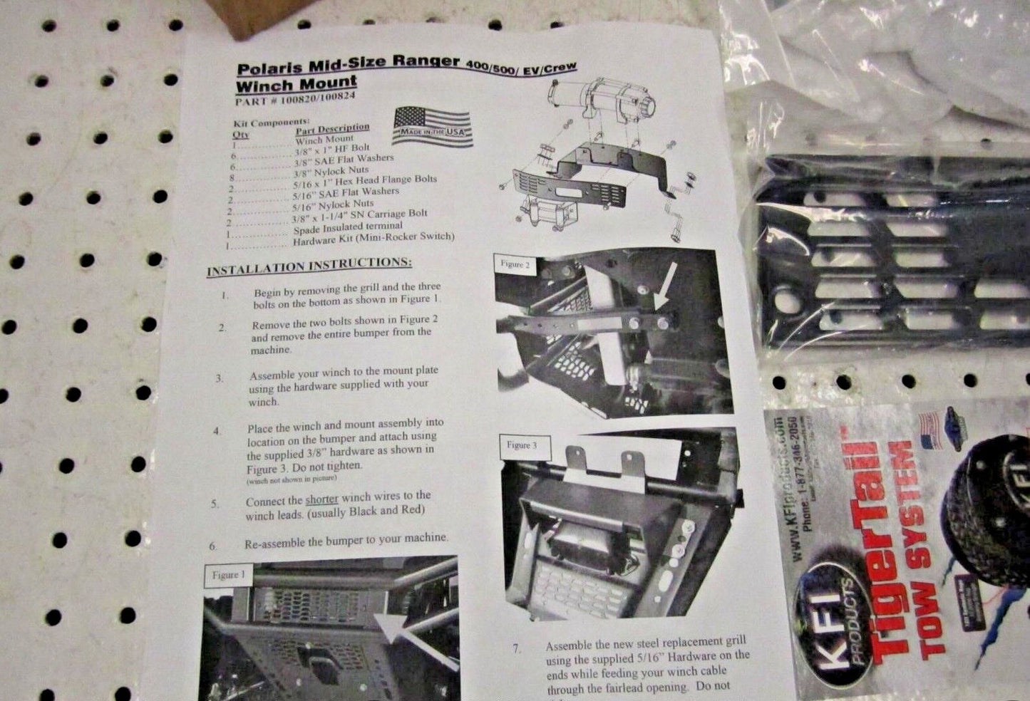 POLARIS RANGER MID SIZE WINCH MOUNT KFI K 100820 NEW OLD STOCK