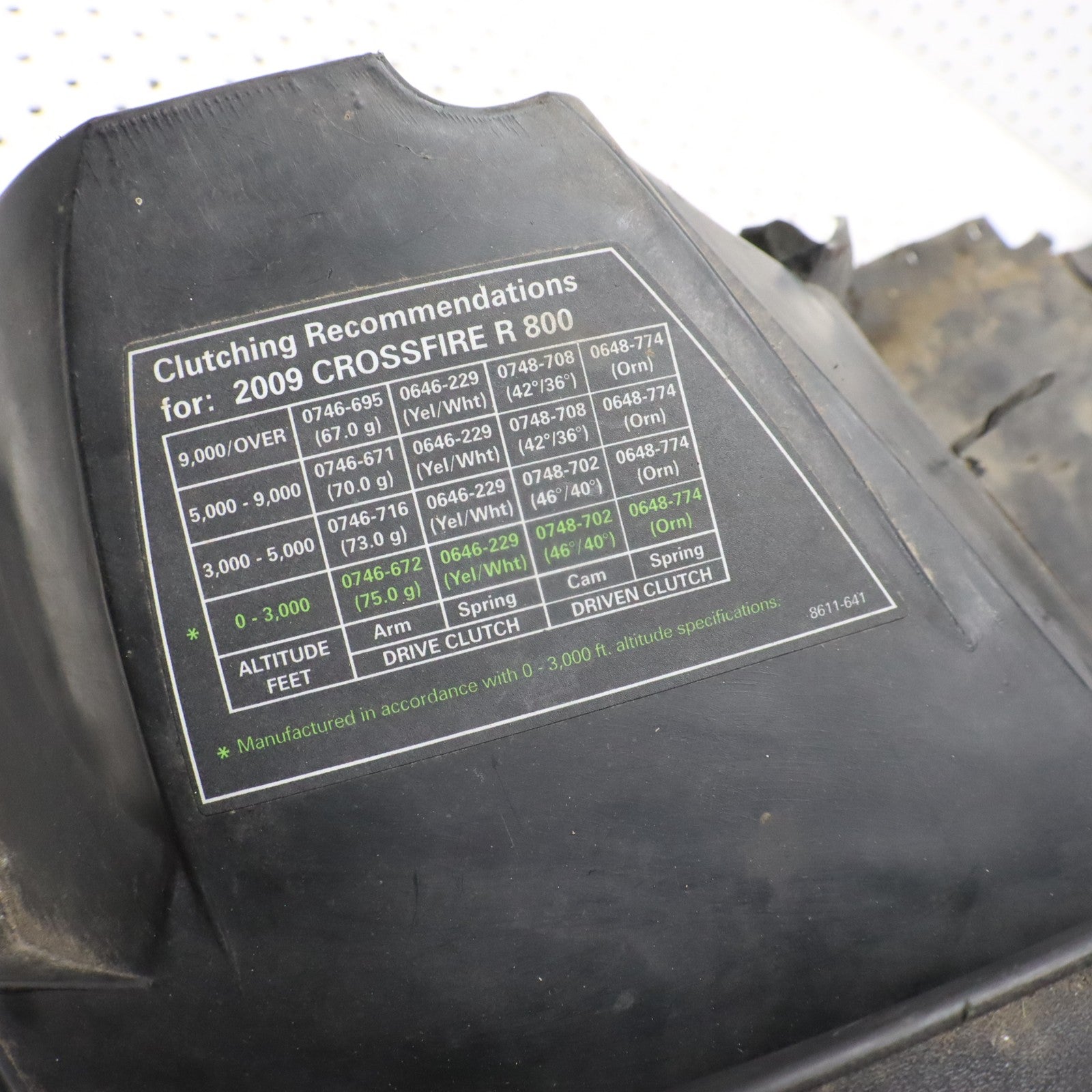 2009 Arctic Cat Crossfire R 8 Bellypan Left Fender 3706-429