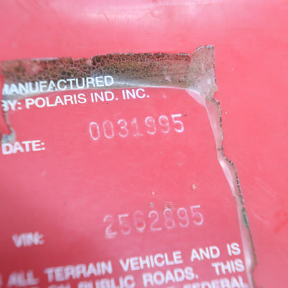 1995 Polaris Xplorer 400 Front Fender Cover RED 5431806-136