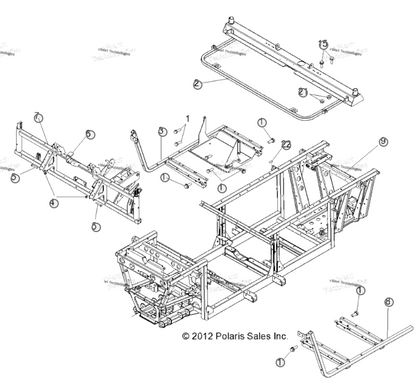 2013 Polaris Ranger 800 Frame Chassis 1017646-458