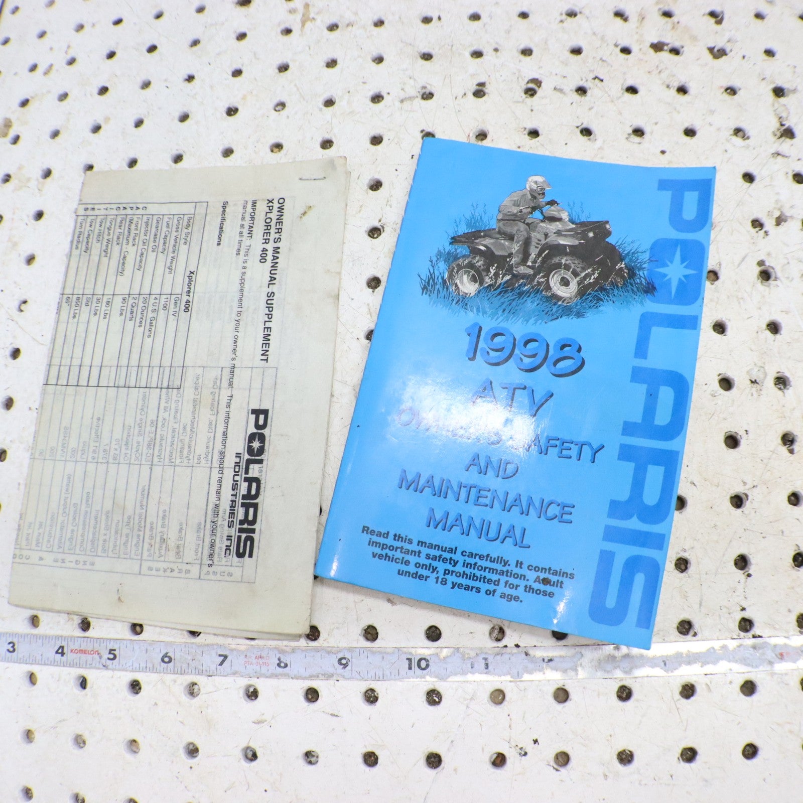 1998 Polaris Xplorer 400l Owners Manual 9914659 