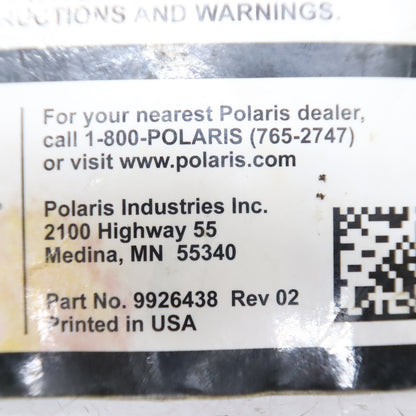 2016 Polaris Sportsman 570 Owners Manual 9926438