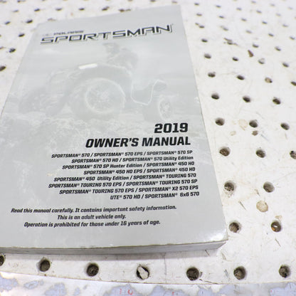 2019 Polaris Sportsman 570 Owners Manual 9929536